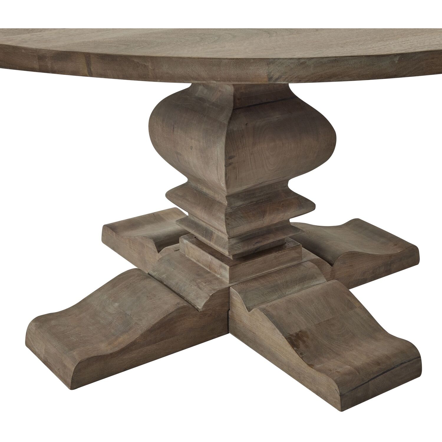 Copgrove Round Pedestal Dining Table - Brown