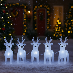 Set of 5 LED Reindeer Christmas Lights