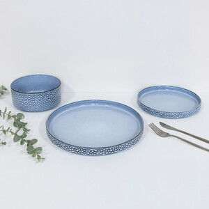 12 Piece Blue Pearl Dinner Set