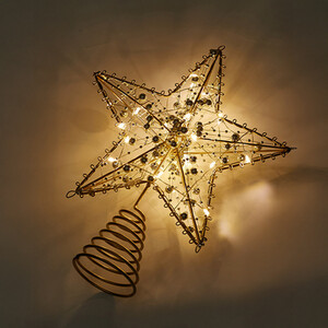 Lifeideas Metal Star Christmas Tree Topper