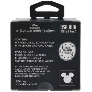 NBC USB charging Hub 2 USB-A and 1 USB-C Jack Web