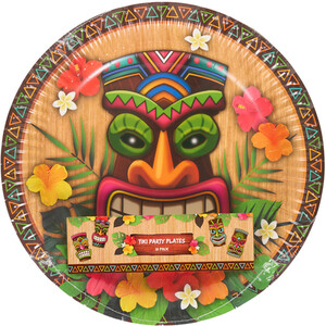 Pack of 10 Tiki Party Plates