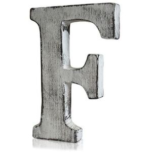 Handcrafted Shabby Chic Wooden Alphabet Letter F
