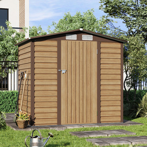 Breeins 4x6FT Apex Roof Galvanized Steel Garden Storage Shed