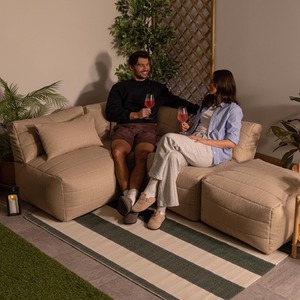 4pcs icon Noa, 2x Corner, 1x Recliner, 1x Slab, Outdoor Woven