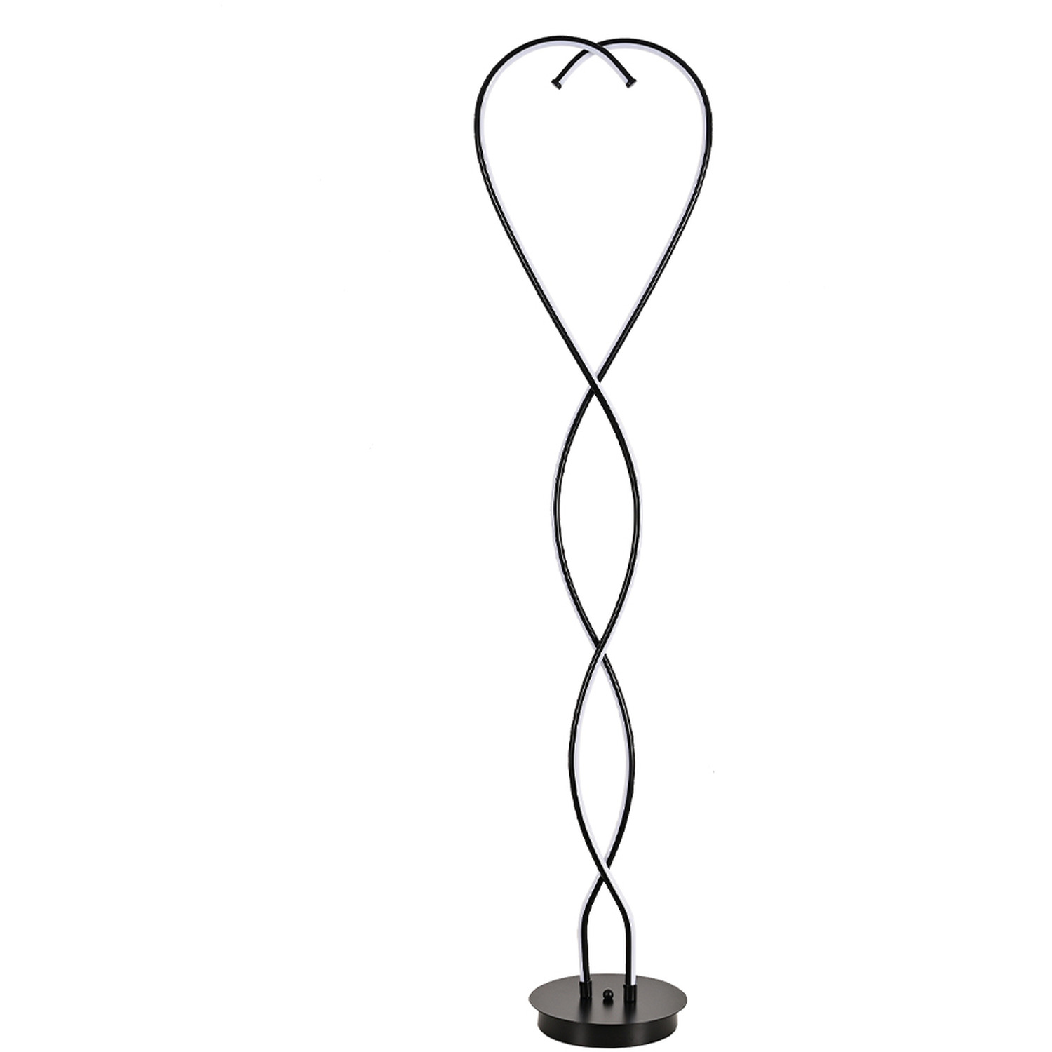 Decorative Swirling LED Floor Lamp - Black