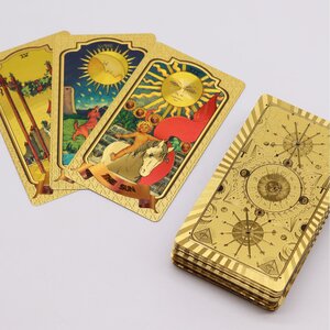 Golden Tarot Cards Deck with G Foil Vivid Artwork