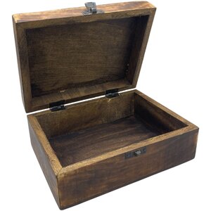 Ceramic Wood Storage Box 20x15x7.5cm for Jewelry Keepsakes