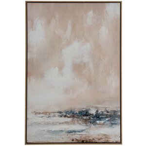 Veydra Hand Painted Canvas in Frame - Artistic Wall Art for Home  Retail