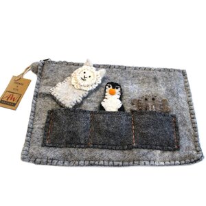 Tablet Pouch with Finger Puppets - Protective  Playful 28.5cm