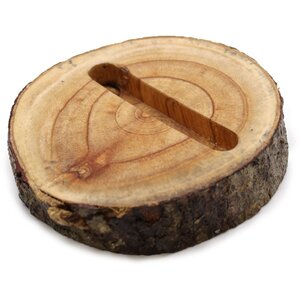 Natural Wooden Phone Holder with Slot Hands Free Desk Stand