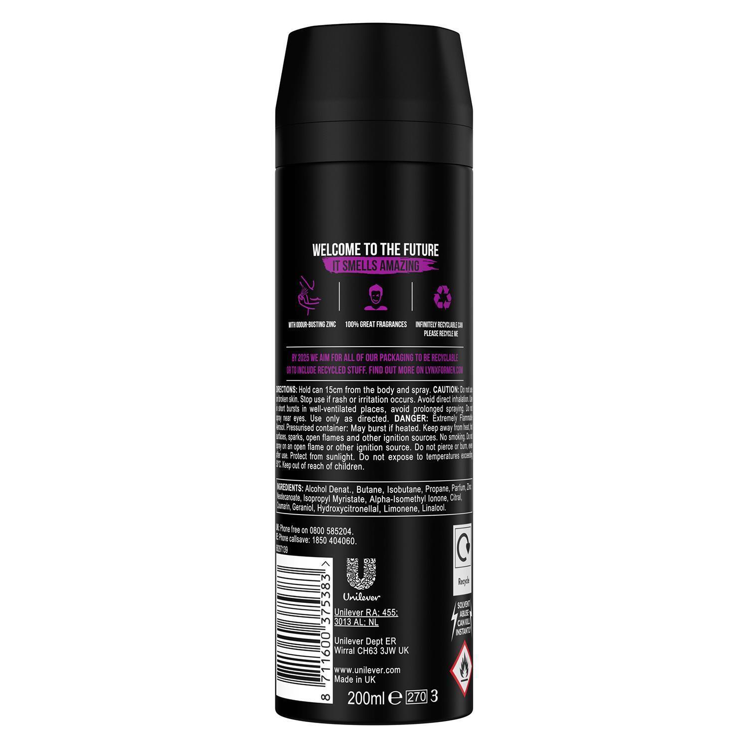 Lynx Xl 48-Hour High Definition Fragrance Body Spray Deodorant, 200Ml[Excite] - 16Cm / 11Cm / 22Cm