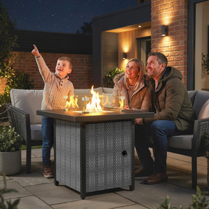 Outsunny 11.7 KW Propane Gas Fire Pit Table for Garden