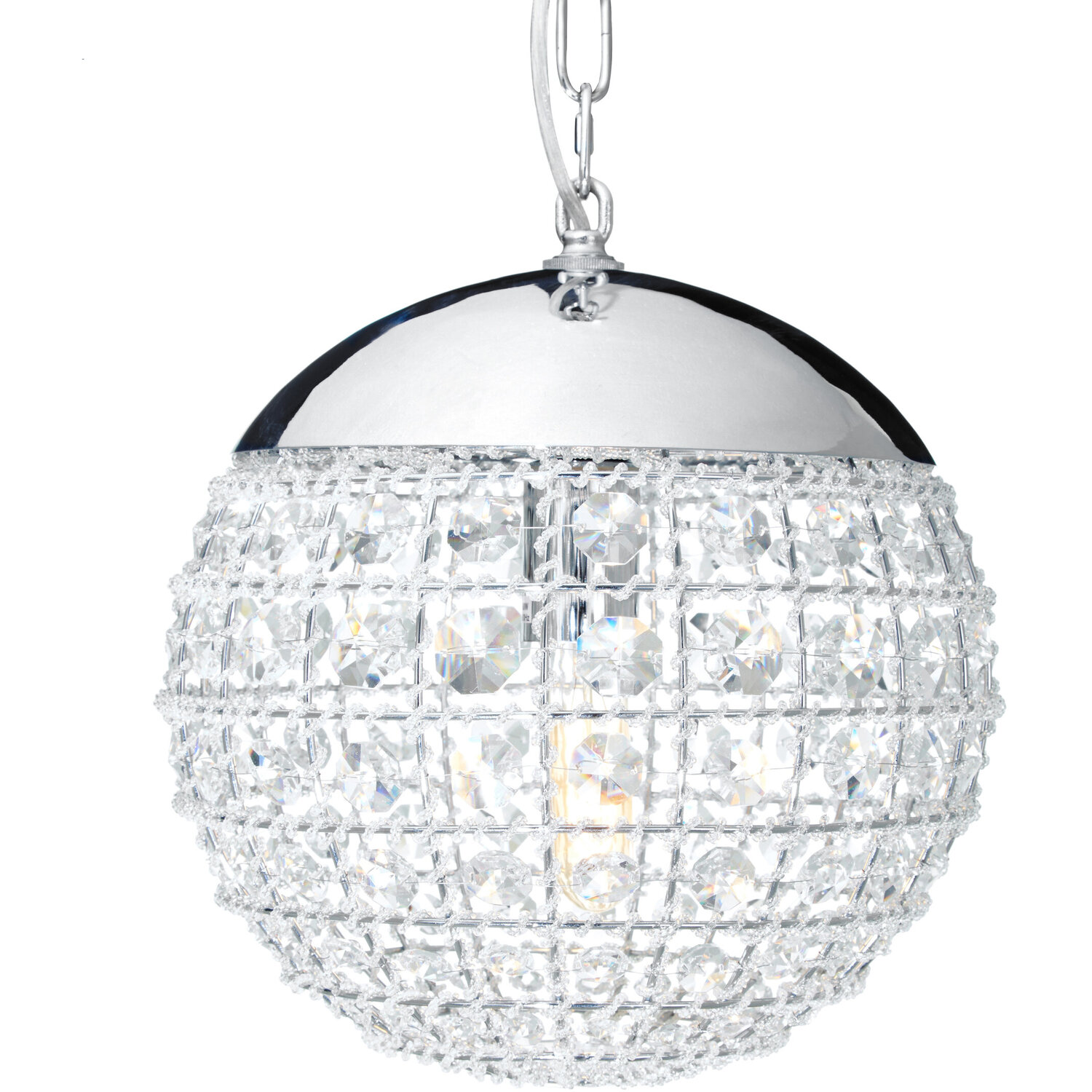 Kensington Townhouse Crystal Beads Pendant Light - Silver