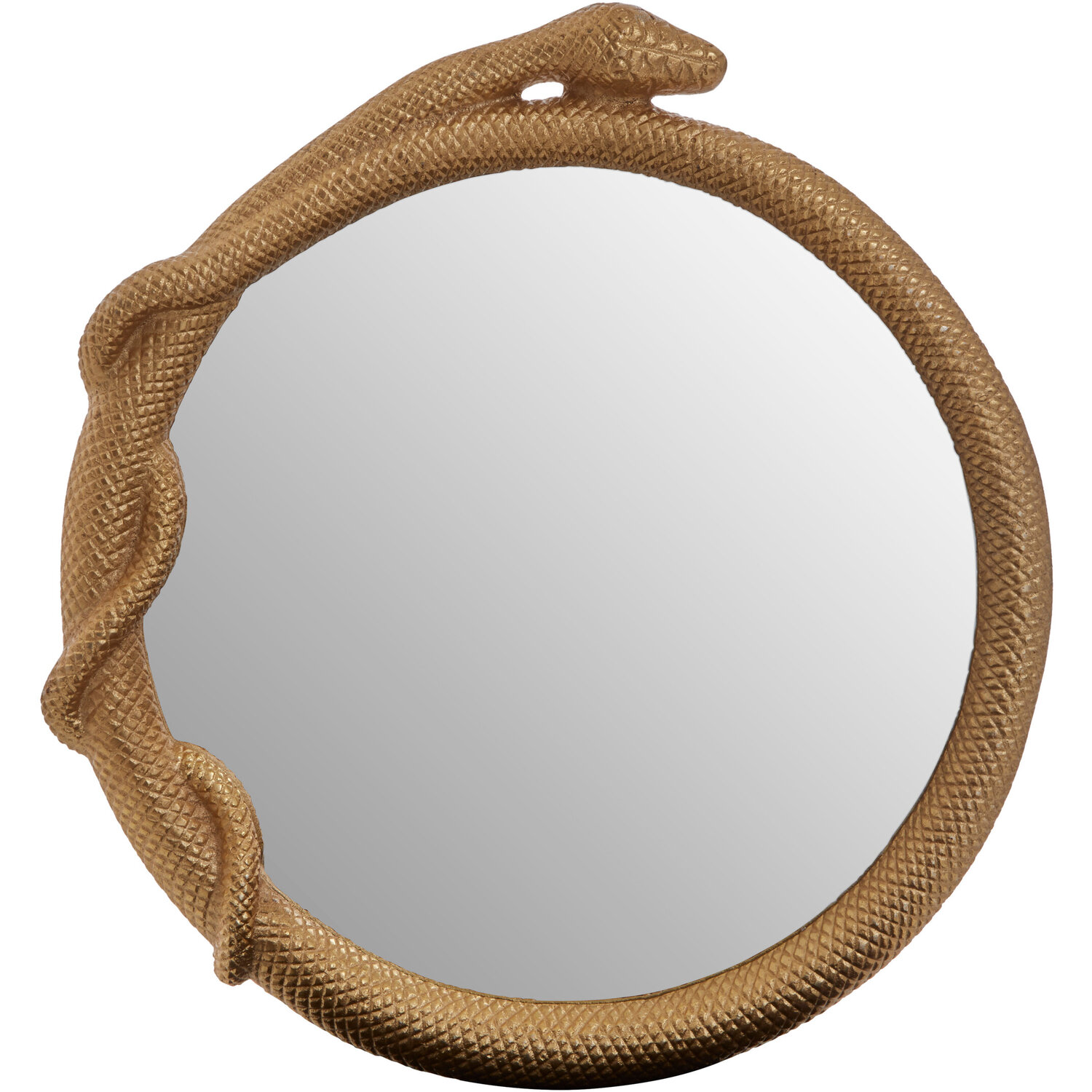 Sabari Black Finish Square Wall Mirror - Gold