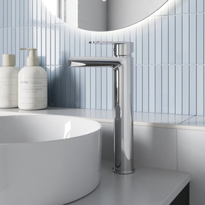 Tall Countertop Waterfall Basin Mixer Tap Bathroom High Rise Sink Modern Chrome