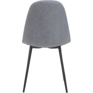 Salford Grey Fabric Dining Chair with Black Legs