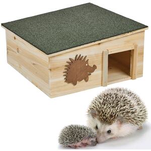 Wooden Hedgehog House - Brown
