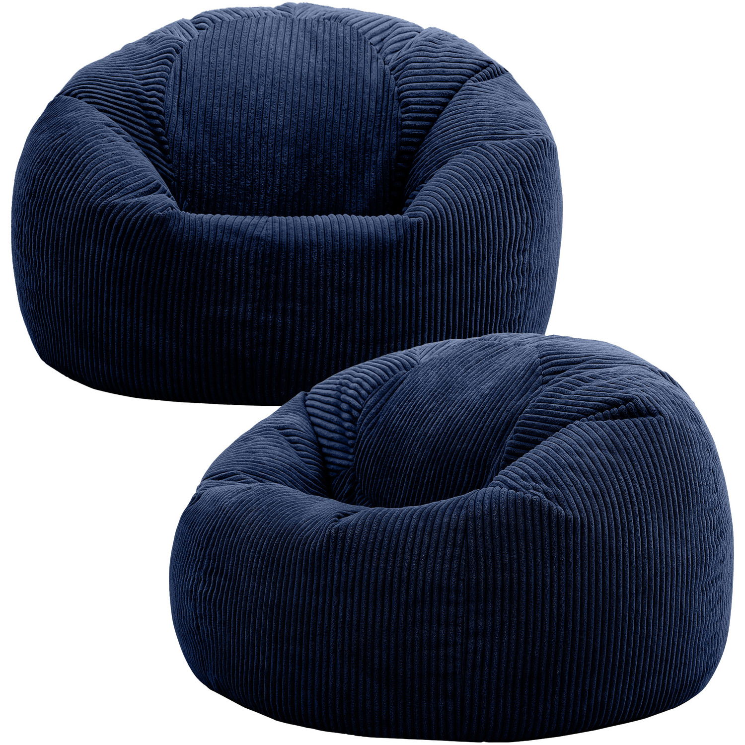 Kingston Classic Beanbag, Corduroy 2 Pack - Navy