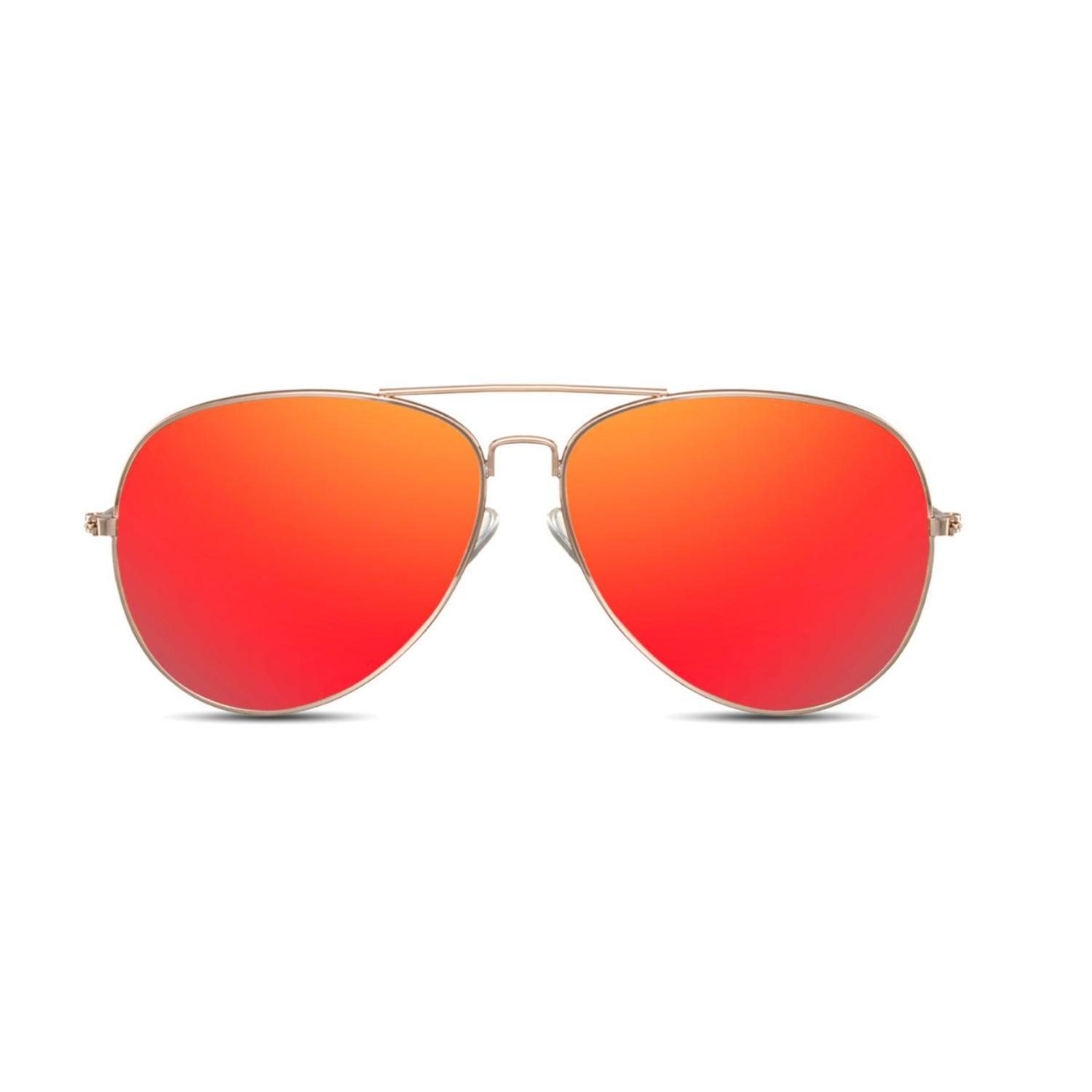 Sunglass Station Bold Aviator Unisex Sunglasses - Gold
