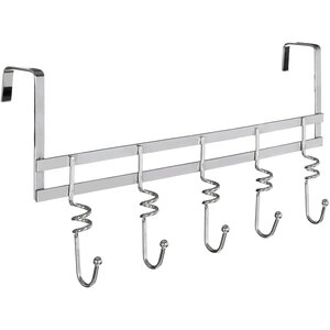 Jaxen Chrome Over Door 5 Five Hook Swirl Hanger