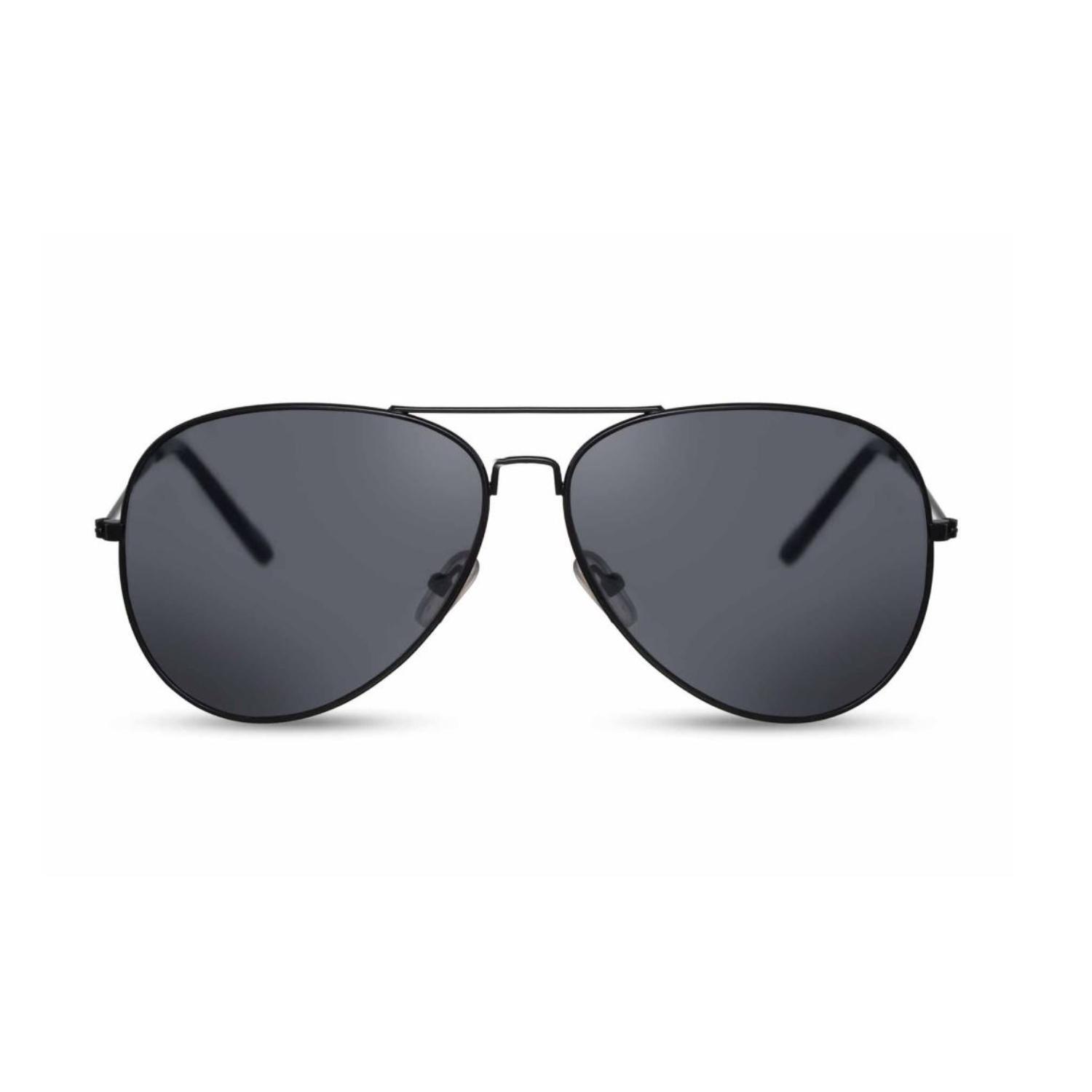 Sunglass Station Modern Aviator Unisex Sunglasses - Glossy Black