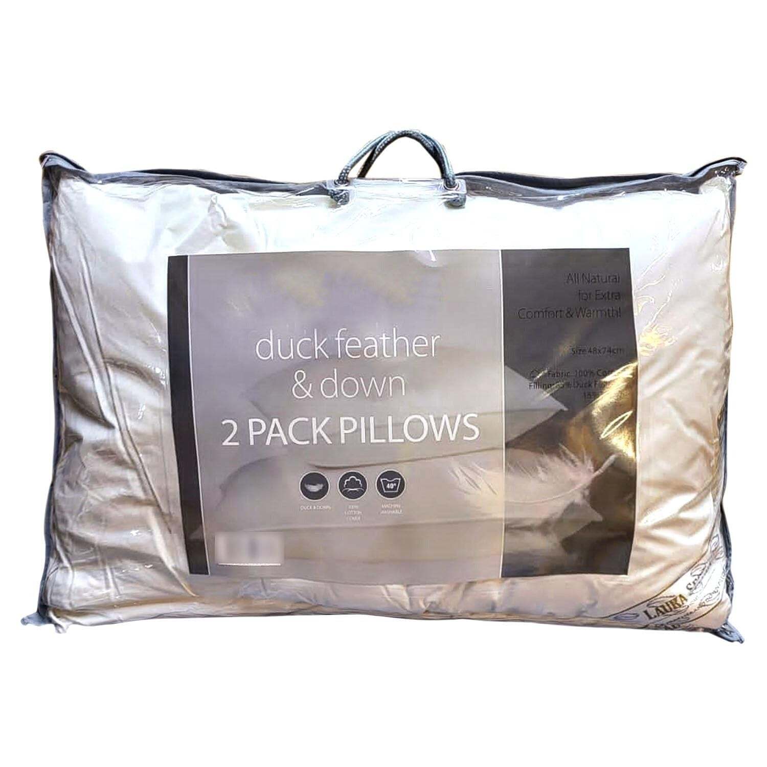 Duck Feather Pillow Pack of 2 - White