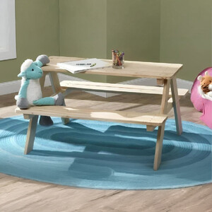 Kids Wooden Picnic Bench Table