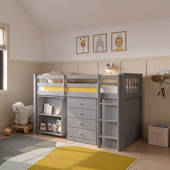 Soban Storage Cabin Bed with Desk Shorty