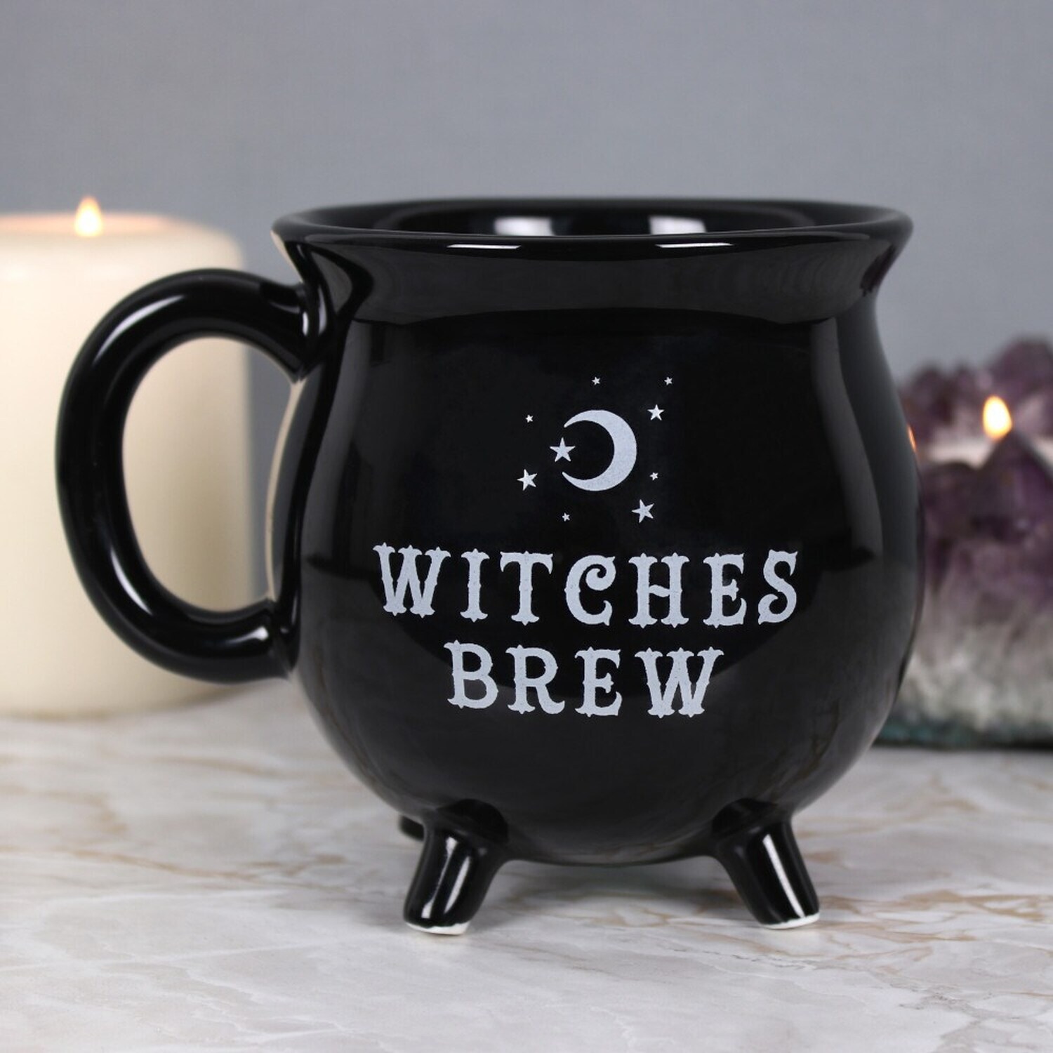 Witches Brew Cauldron Mug - Black