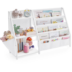 SONGMICS 75cm Tall White Kids Bookshelf