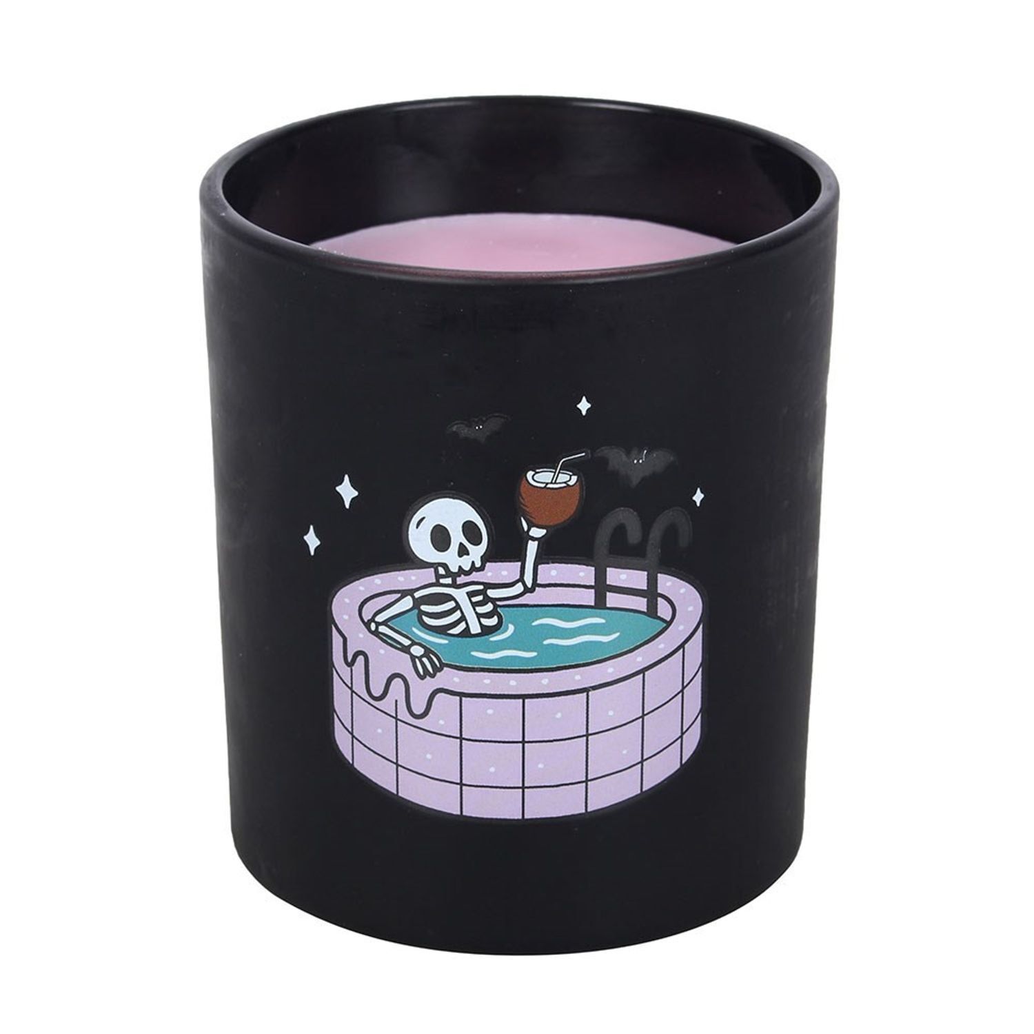 Something Different Coconut & Coffins Scented Candle - Black/White