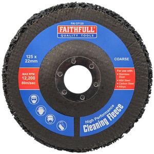 Faithfull Cleaning Fleece Disc Coarse 125 x 22mm