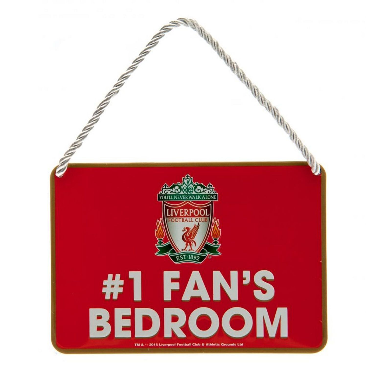  - Liverpool Fc 1 Fans Bedroom Door Sign Red/white (One Size) - Image 4
