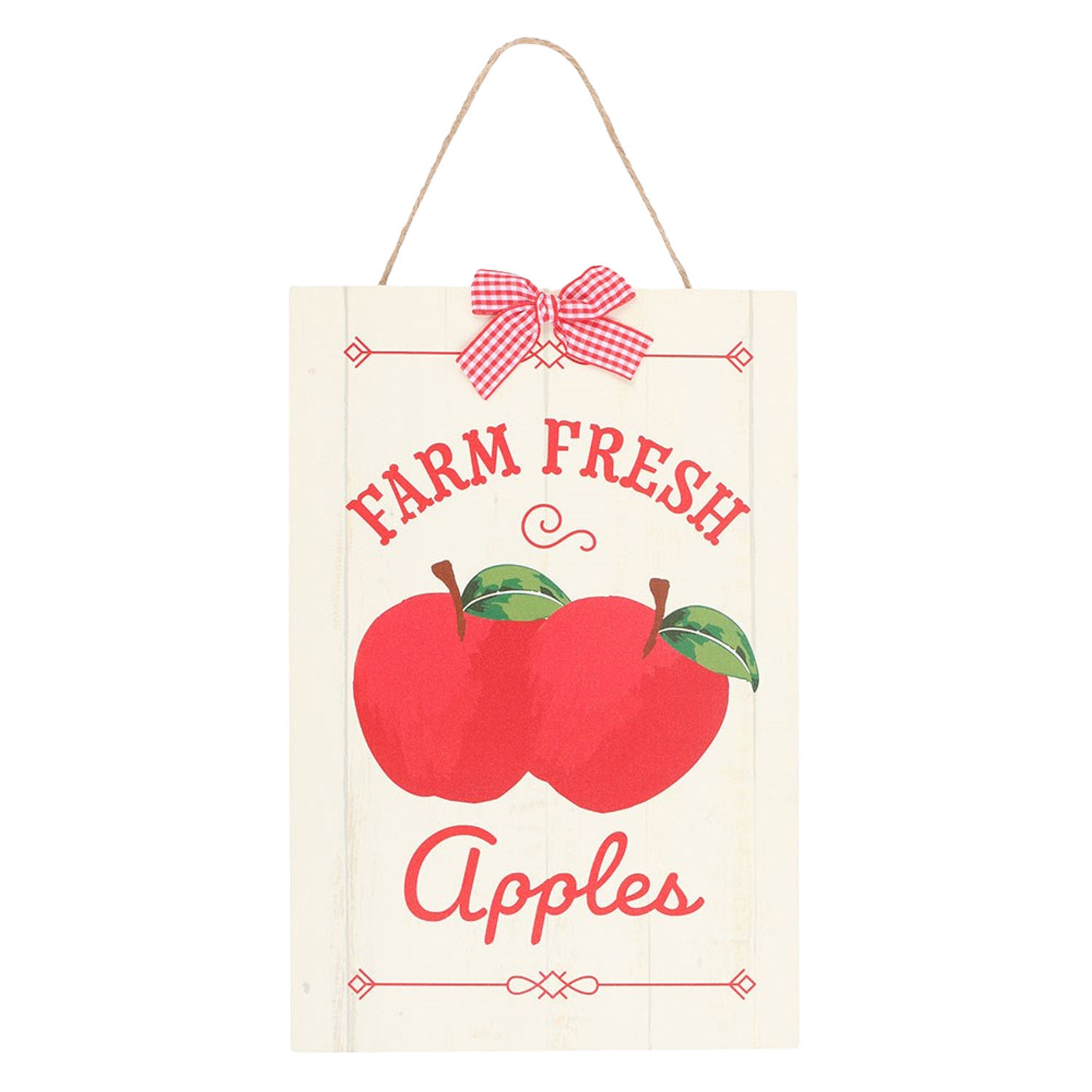 Something Different Farm Fresh Apple Hanging Sign - Red/White - One Size