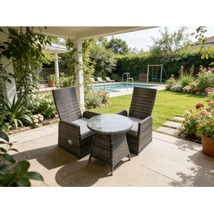 Fimous Rattan Bistro Reclining Dining Set