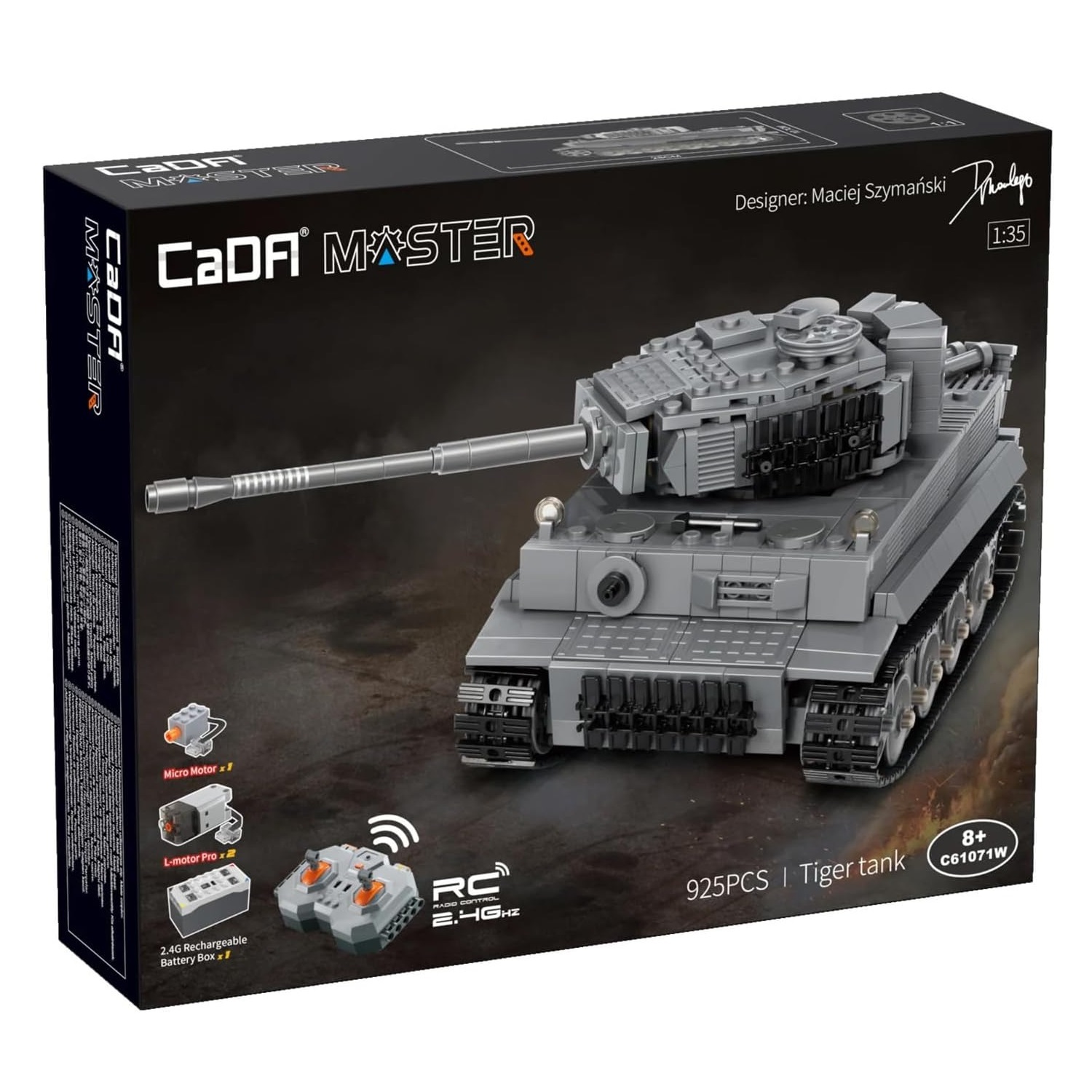 CaDA C61071W MOC- Tiger Tank - 925pcs - Image 7
