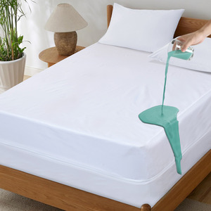 Mattress Encasement Water Resistant Protector 40cm Deep Fit White