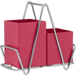 2 Compartment Hot Pink Cutlery Caddy