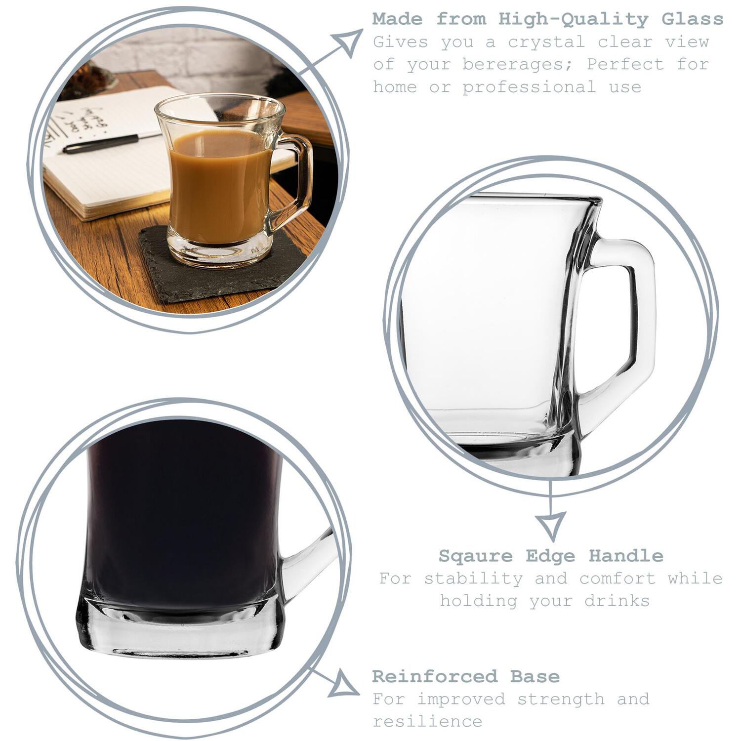 Image of Zen+ Glass Coffee Mugs - 225ml&hellip;