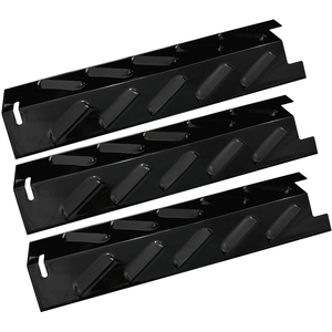 Ottimo Flame Tamer 3x 358mm Enamelled Steel Gas BBQ Grill Heat Shield Plate Set