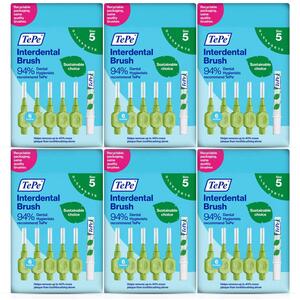 Tepe Interdental Brush Green 0.8mm - Pack of 6