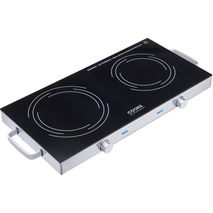 Cooks Professional Double Electric Ceramic Hob Portable Hotplate 2800W