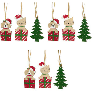 Set of 9 Pet Hanging Decorations