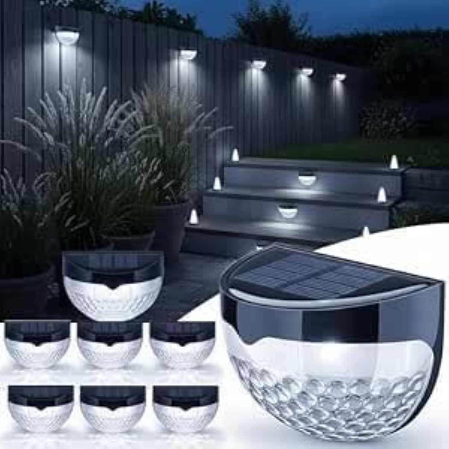 Globrite Solar Outdoor Garden Lights With Dusk To Dawn Sensor - Black