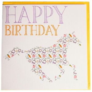 Gubblecote Thoroughbred Whimsy Birthday Card