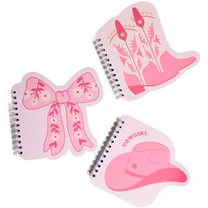 Pack of 3 Cowgirl Shaped Notebooks