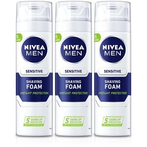 Nivea Sensitive Shaving Foam 200ml - Pack of 3