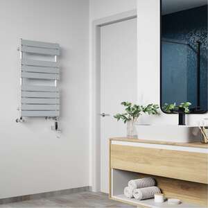 Typhoon - Silver Dual Fuel Towel Rail Thermostatic WIFI