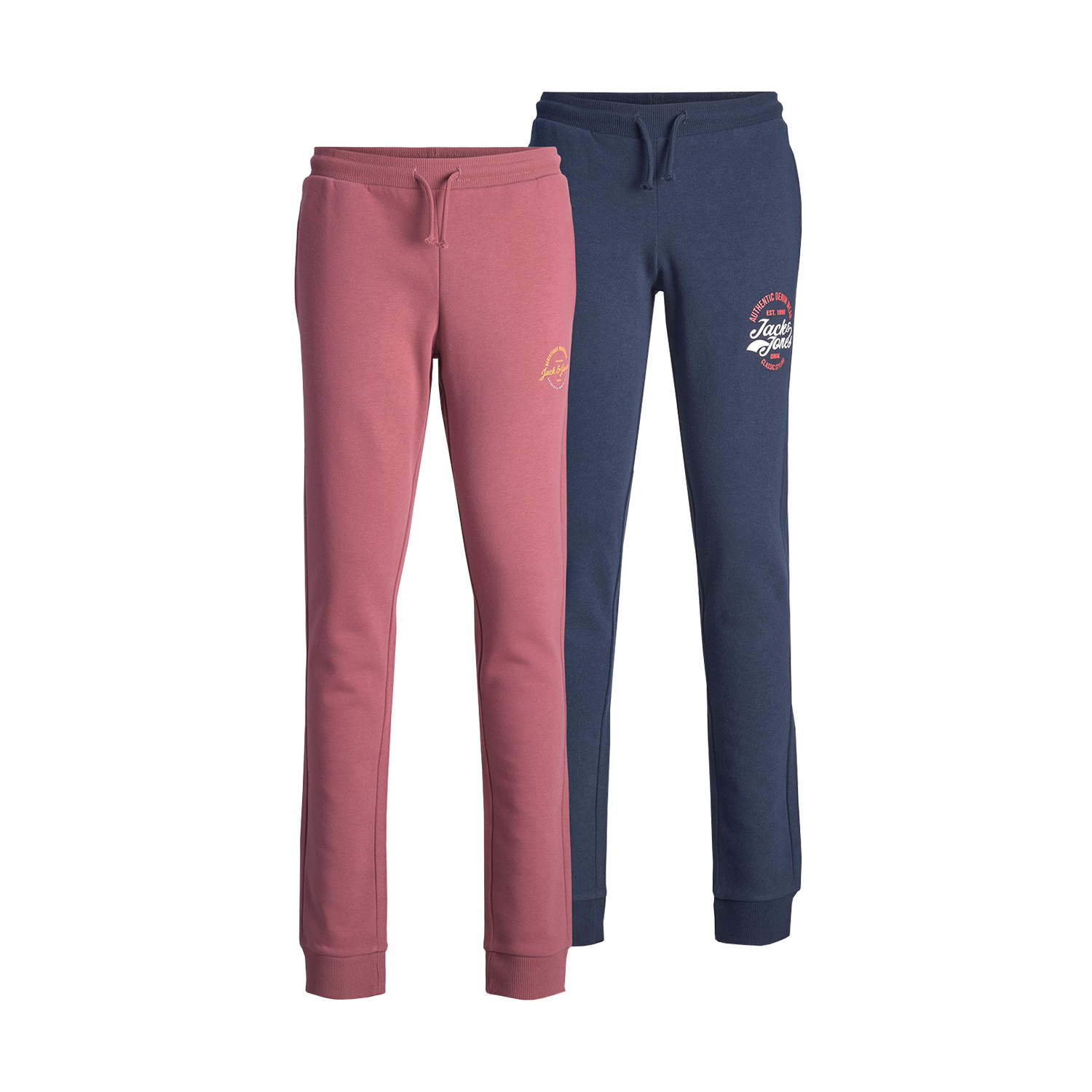 Jack & Jones Boys Pink Junior Sweat Pants 2 Pcs Soft & Comfortable Navy/ - Size 128 - Image 3
